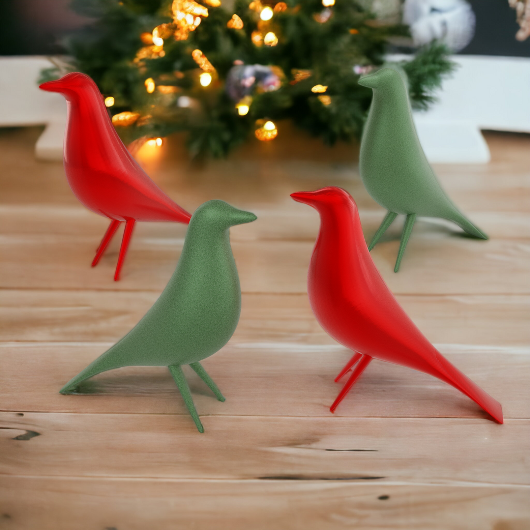 Minimalist Eames Style Holiday Birds