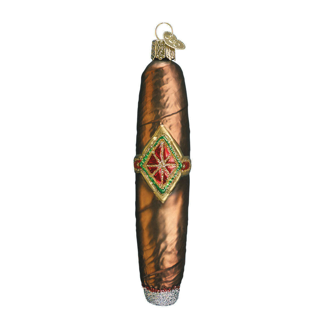 Old World Christmas Cigar Blown Glass Ornament