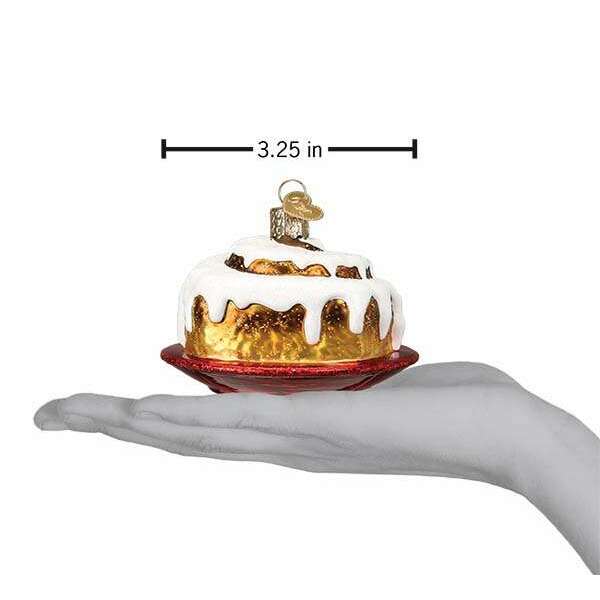 Old World Christmas Cinnamon Roll Blown Glass Ornament