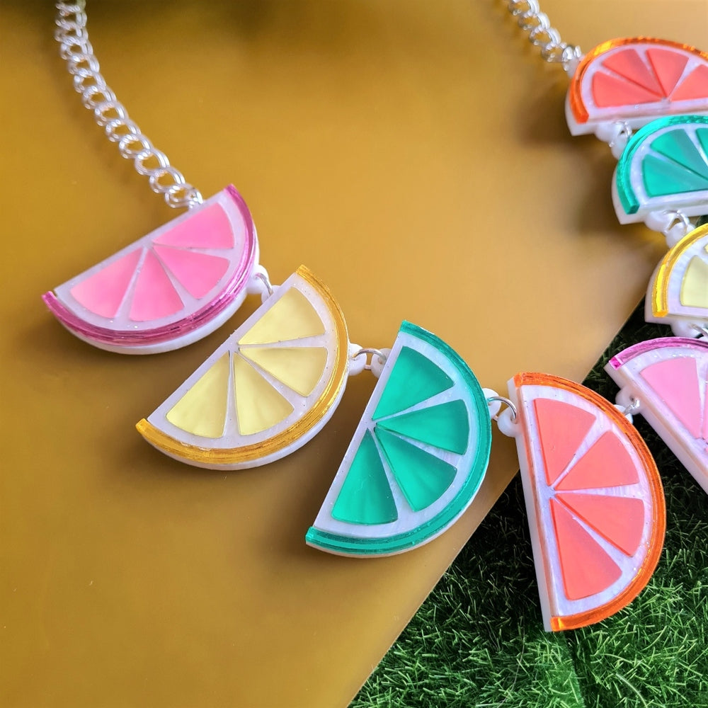Citrus Fruit Slice Charm Necklace 1