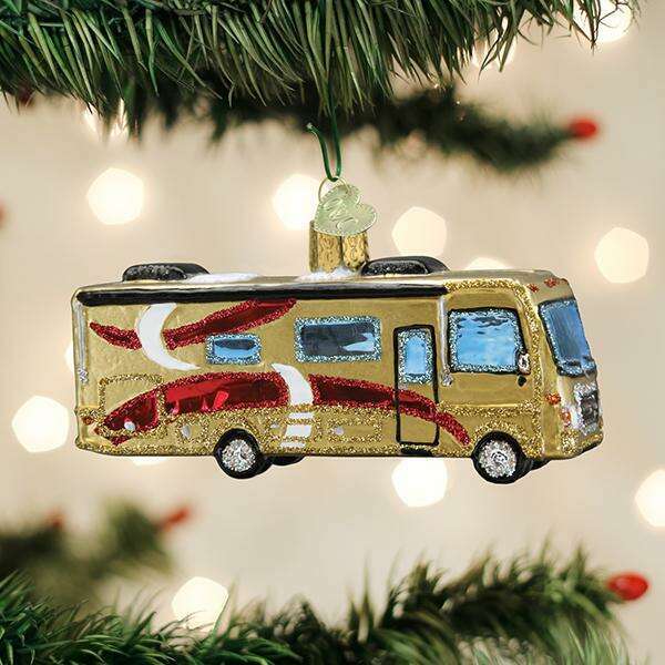 Old World Christmas Class A Motorhome Blown Glass Ornament