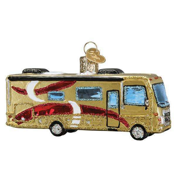 Old World Christmas Class A Motorhome Blown Glass Ornament