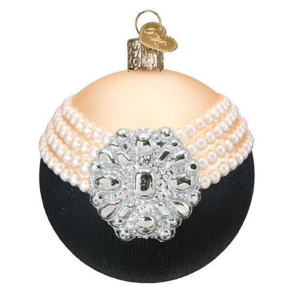Old World Christmas Classic Audrey Round Blown Glass Ornament