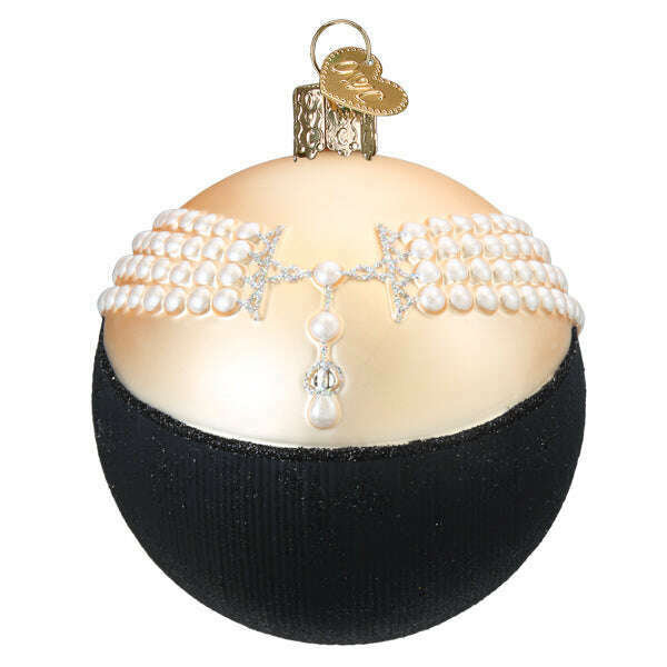 Old World Christmas Classic Audrey Round Blown Glass Ornament