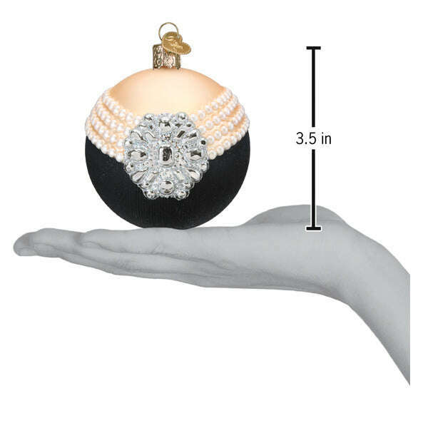 Old World Christmas Classic Audrey Round Blown Glass Ornament