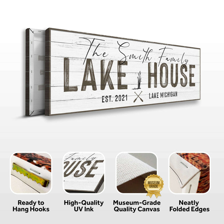 Classic Family Lake House Sign