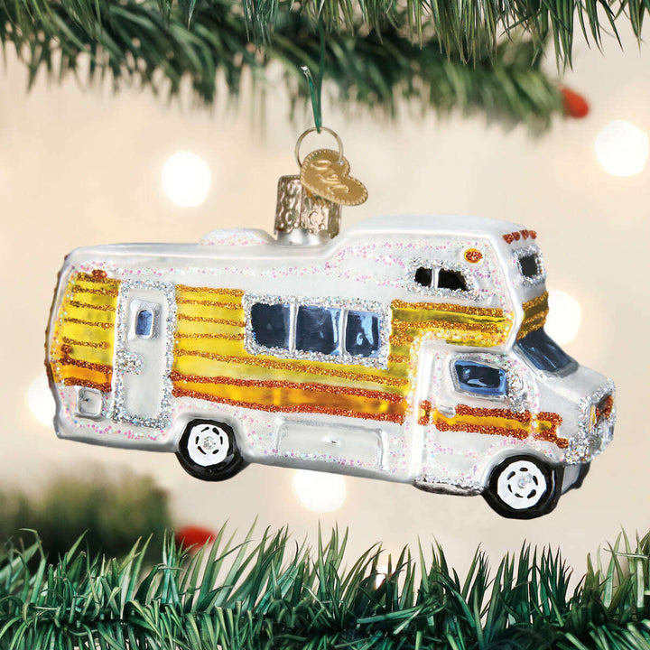 Old World Christmas Classic Motorhome Blown Glass Ornament