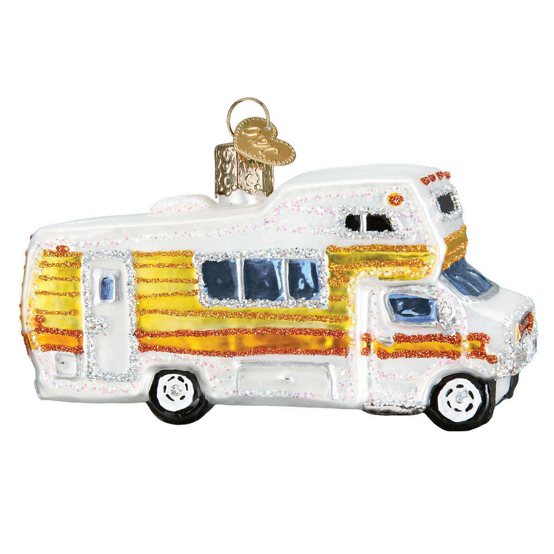 Old World Christmas Classic Motorhome Blown Glass Ornament