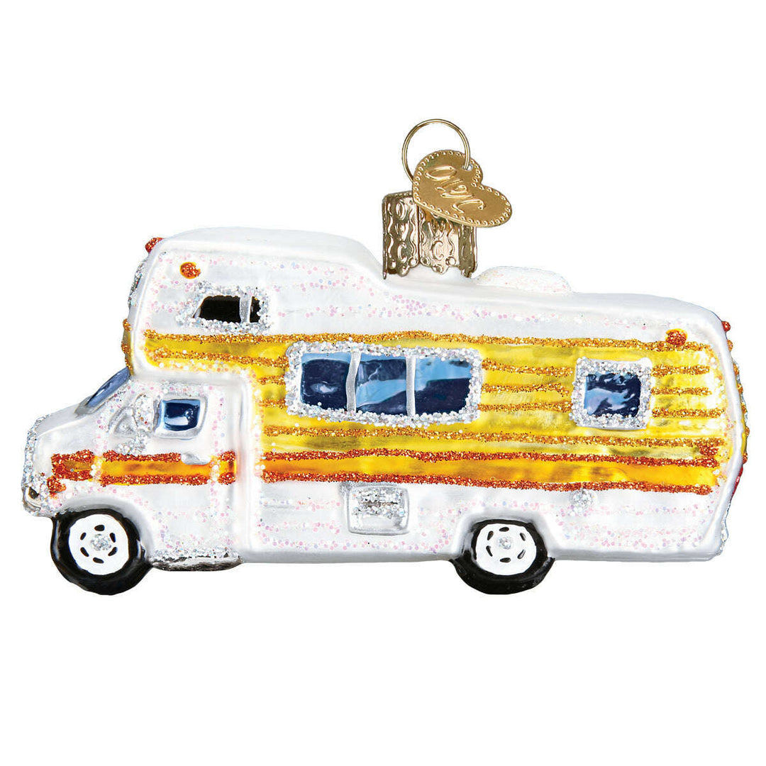 Old World Christmas Classic Motorhome Blown Glass Ornament