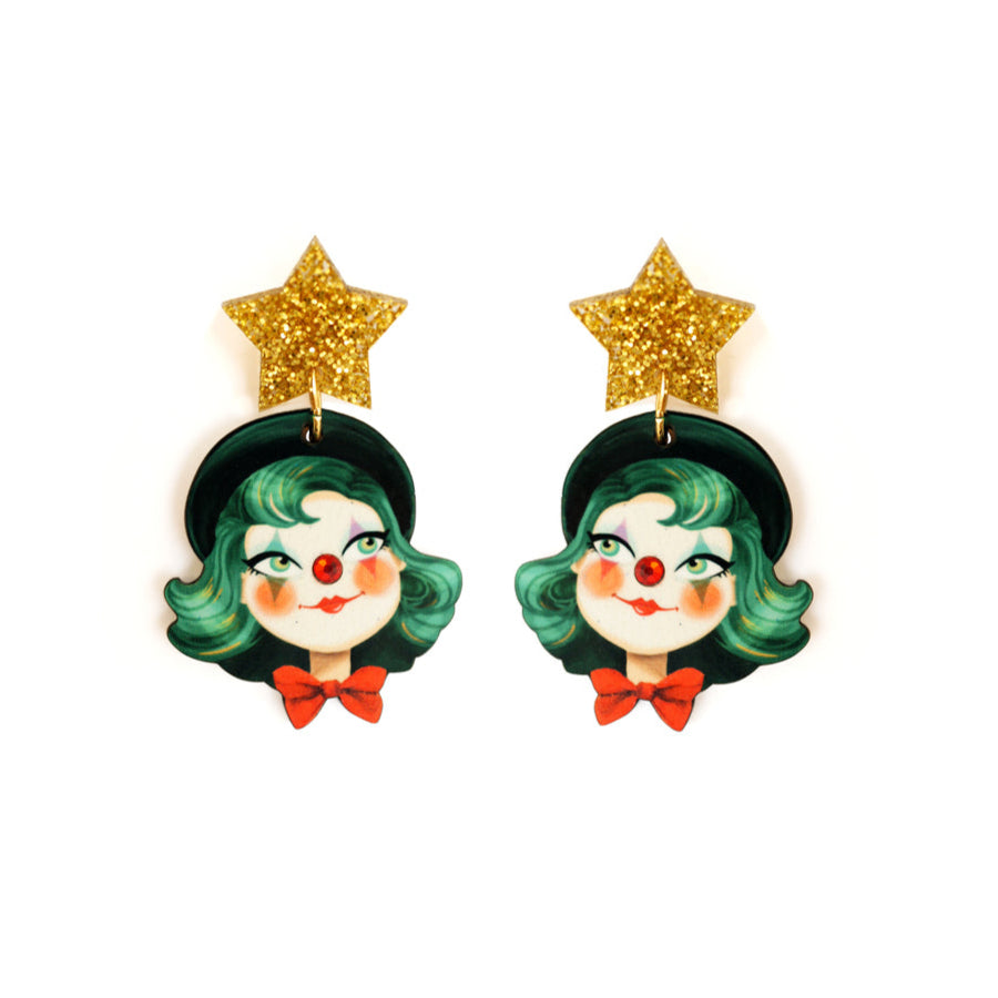 Clown Earrings by Laliblue 