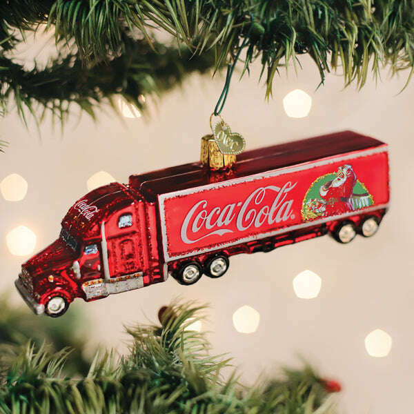Old World Christmas Coca-Cola Christmas Truck Blown Glass Ornament