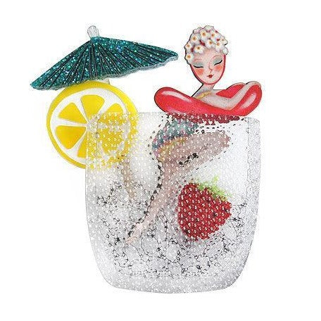 Cocktail Pin Up Girl Brooch by Laliblue - Quirks!