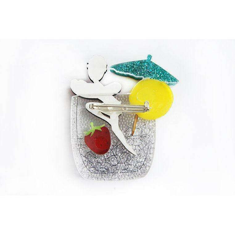 Cocktail Pin Up Girl Brooch by Laliblue - Quirks!