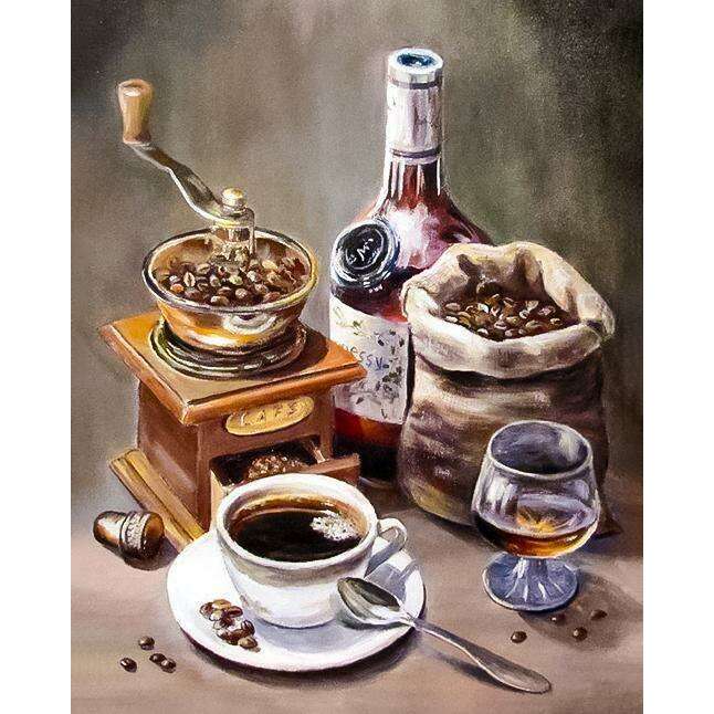 Coffee Time CS2553 7.9 x 7.9 inches Crafting Spark Diiamond Painting Kit