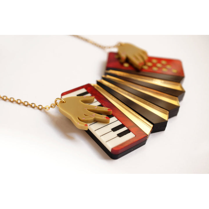 Red Accordion Necklace by Laliblue 2