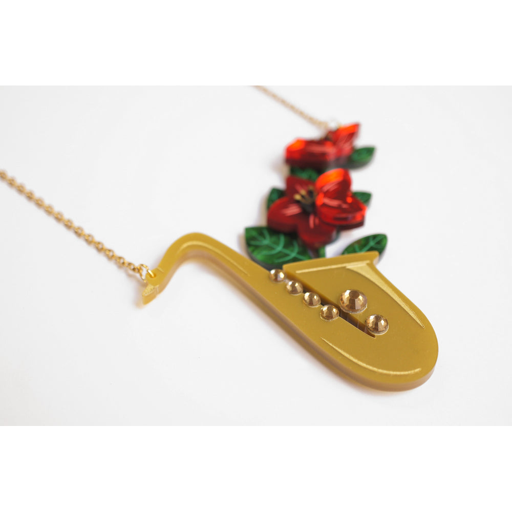 Saxophone Necklace by Laliblue 7