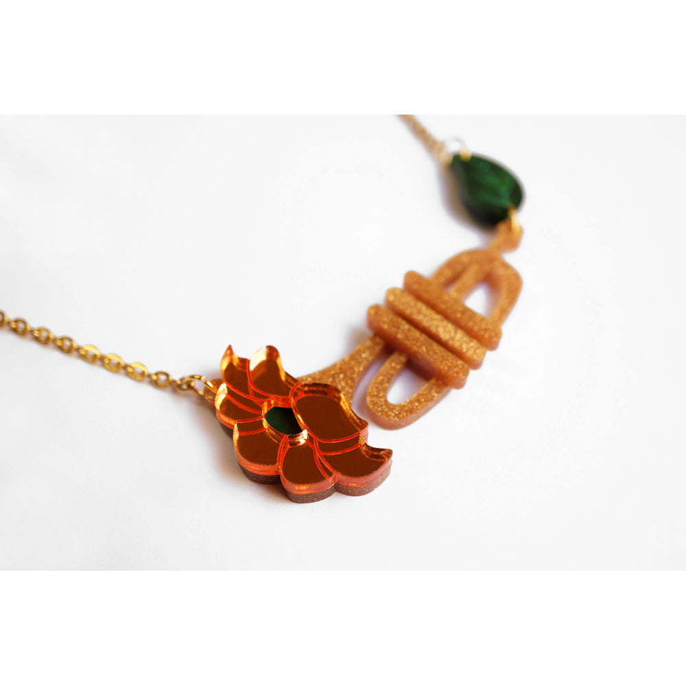 Trumpet with flower earrings by Laliblue 3