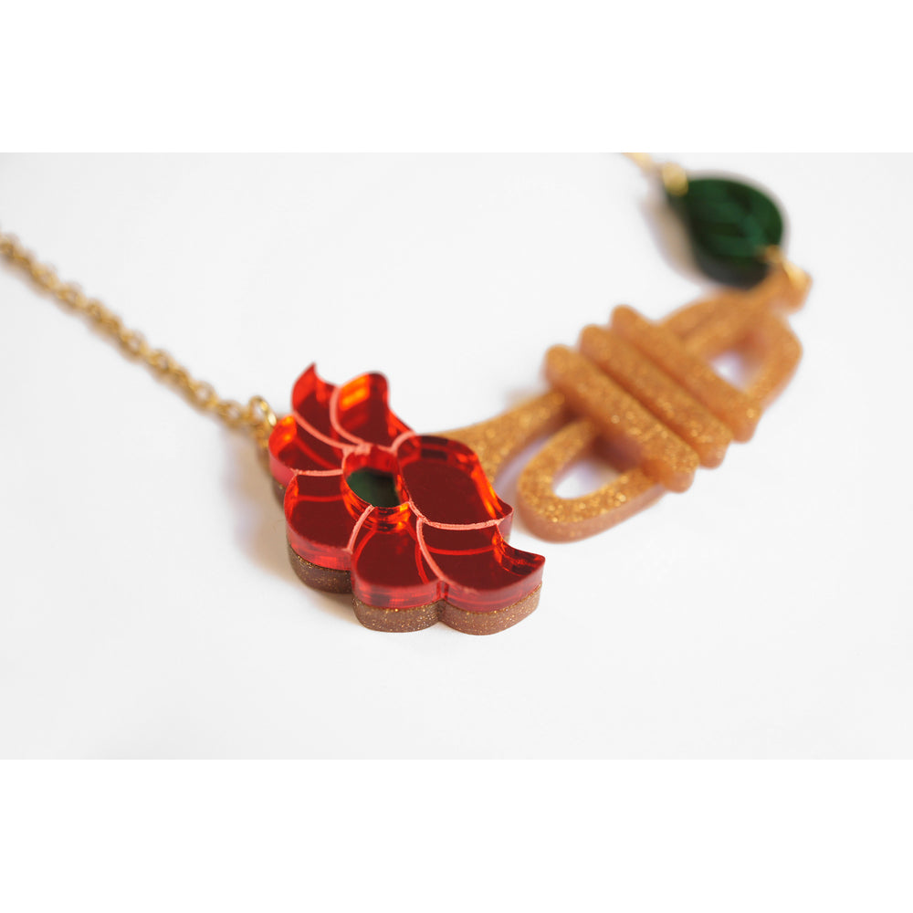 Trumpet with flower earrings by Laliblue 5