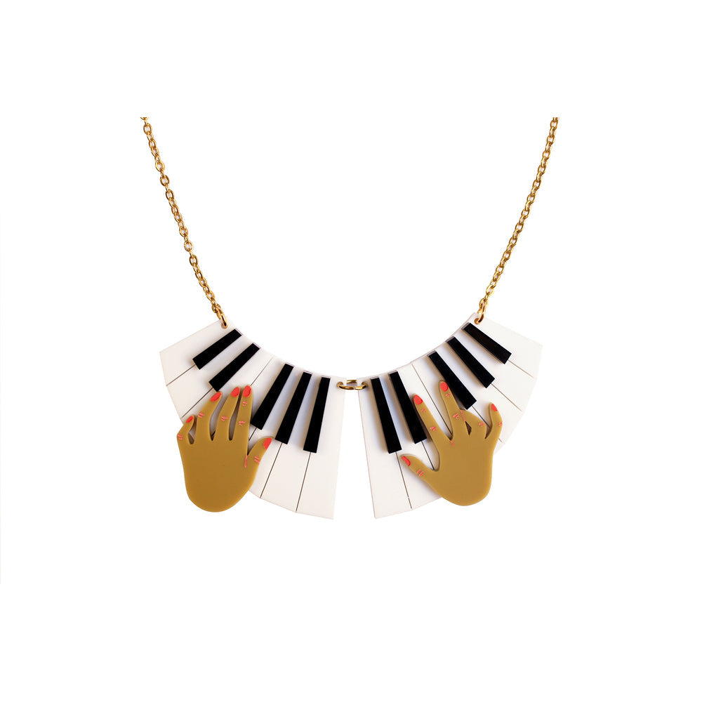 Piano with Hands Necklace by Laliblue 2