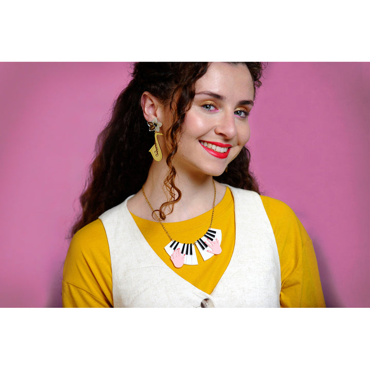 Piano with Hands Necklace by Laliblue 7
