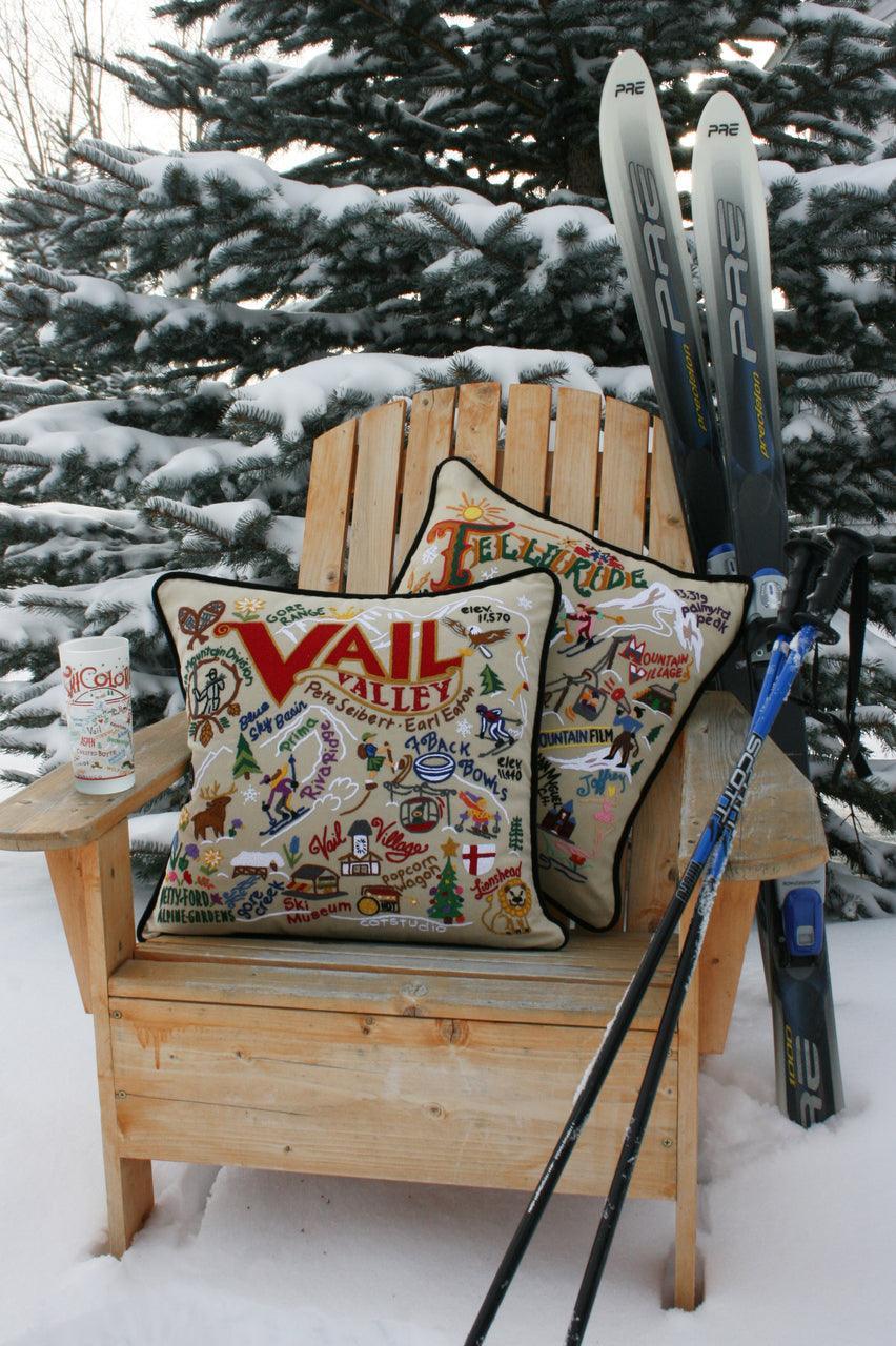 Colorado Hand-Embroidered Pillow - Quirks!