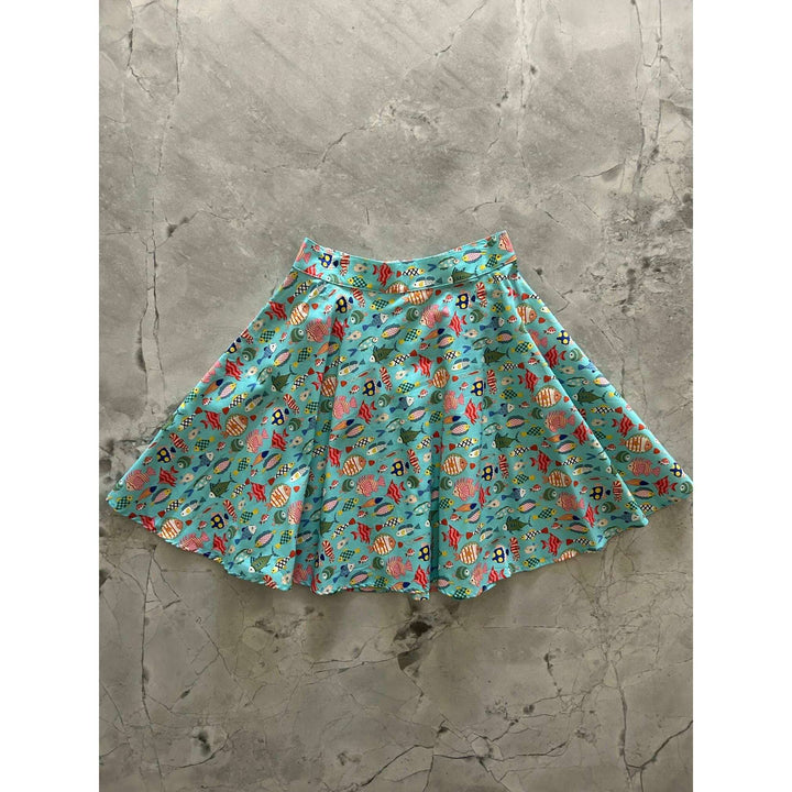 Colorful Fish Skater Skirt