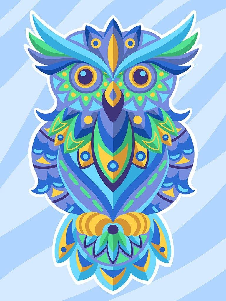 Colorful Owl CS2544 11.8 x 15.7 inches Crafting Spark Diamond Painting Kit