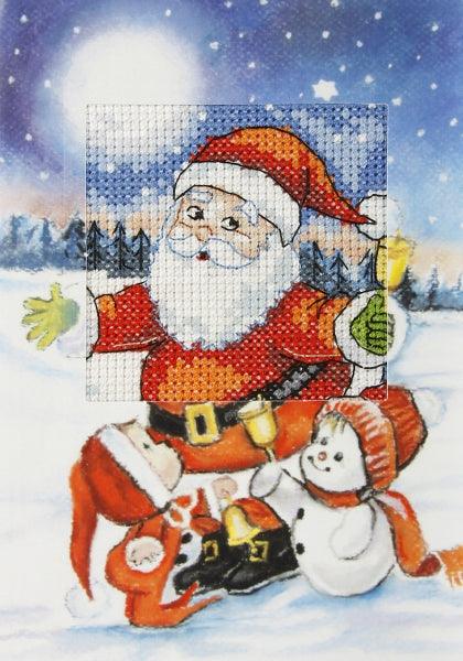 Complete counted cross stitch kit - greetings card "Santa Claus" 6245