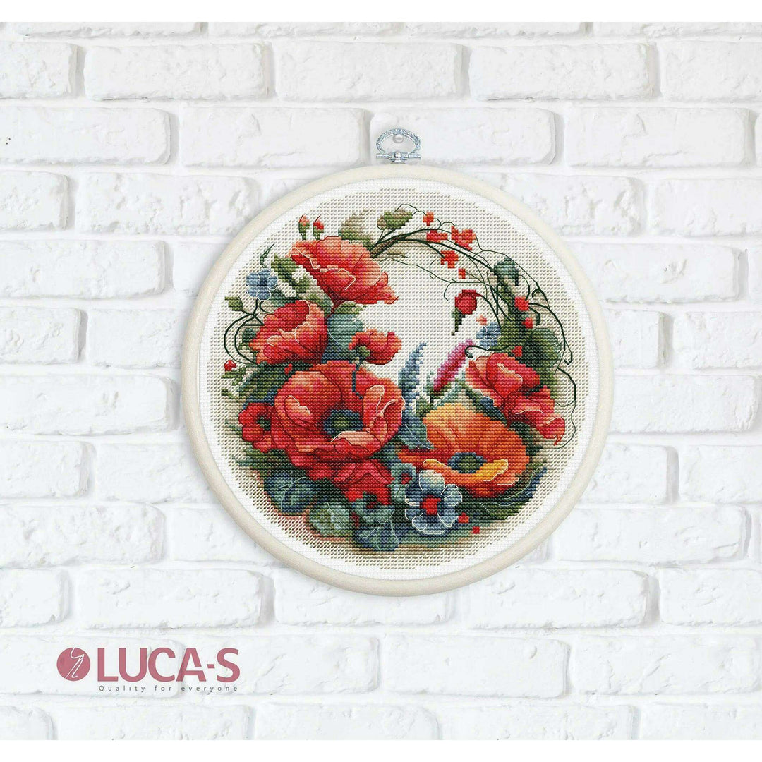 Composition With Poppies BC209l Counted Cross-Stitch Kit
