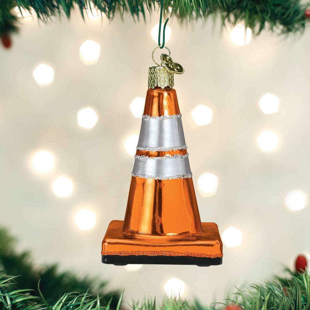 Old World Christmas Cone Blown Glass Ornament