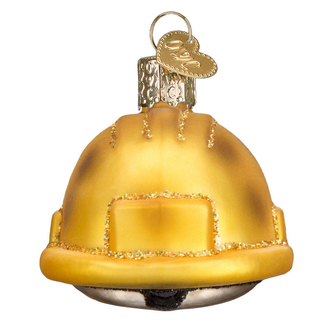 Old World Christmas Construction Helmet Blown Glass Ornament