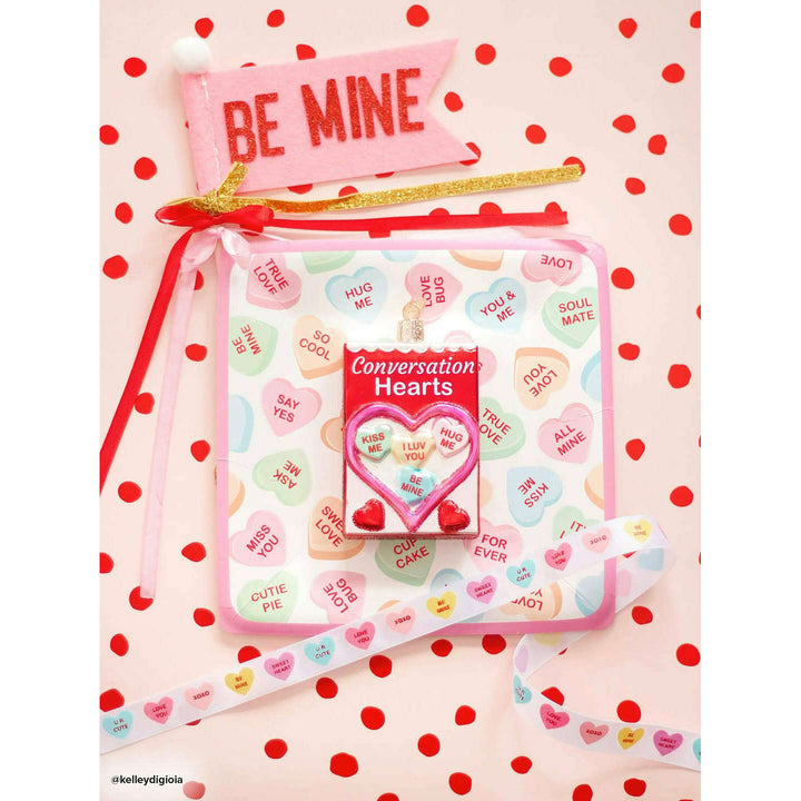 Conversation Hearts Candy Ornament