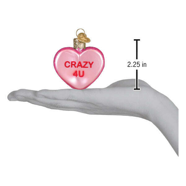 Old World Christmas Conversation Hearts Set Blown Glass Ornament