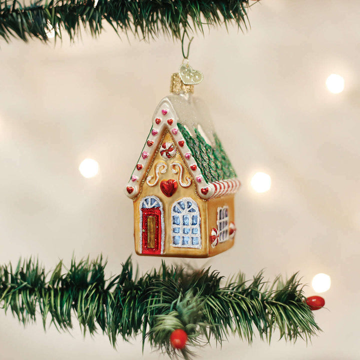 Old World Christmas Cookie Cottage Blown Glass Ornament