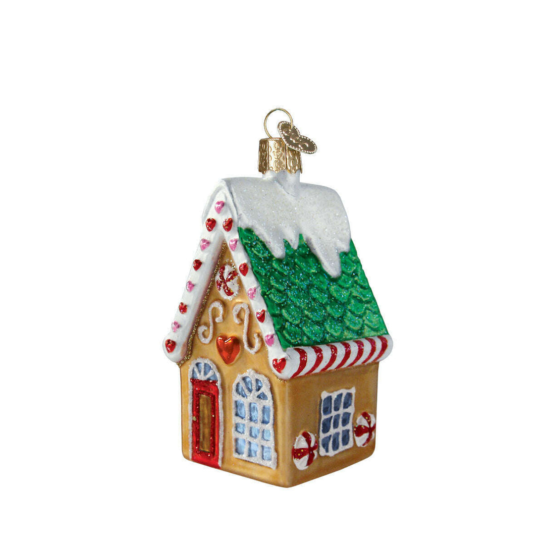 Old World Christmas Cookie Cottage Blown Glass Ornament