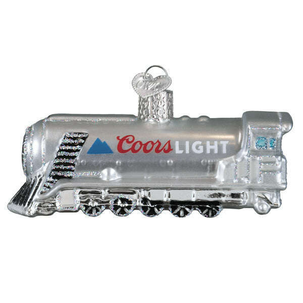 Old World Christmas Coors Light Chill Train Blown Glass Ornament