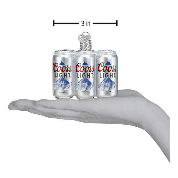 Old World Christmas Coors Light Six Pack Blown Glass Ornament