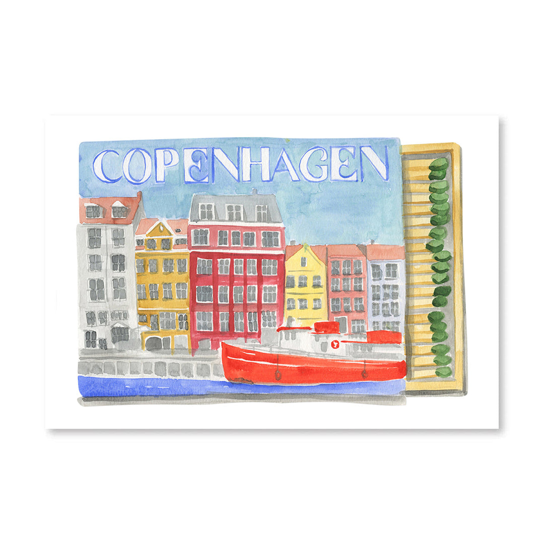 Copenhagen Matchbook Art Print