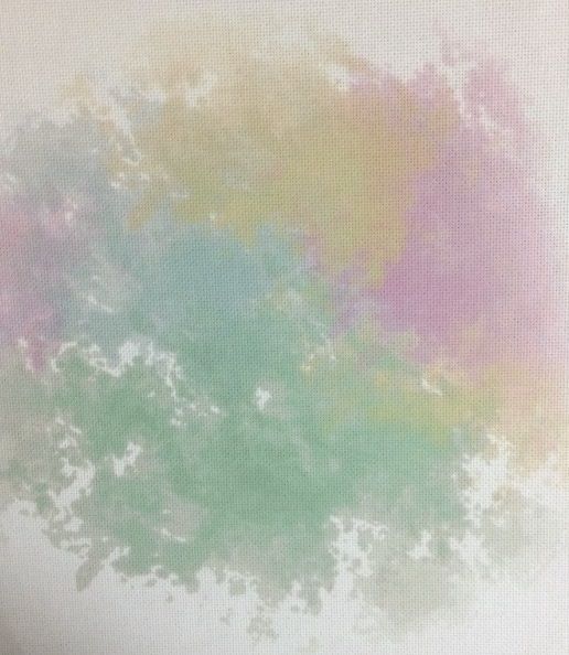 Morning Mist Designer Printed AIDA Fabric. Canvas for embroidery with an applied background  KF-1016A