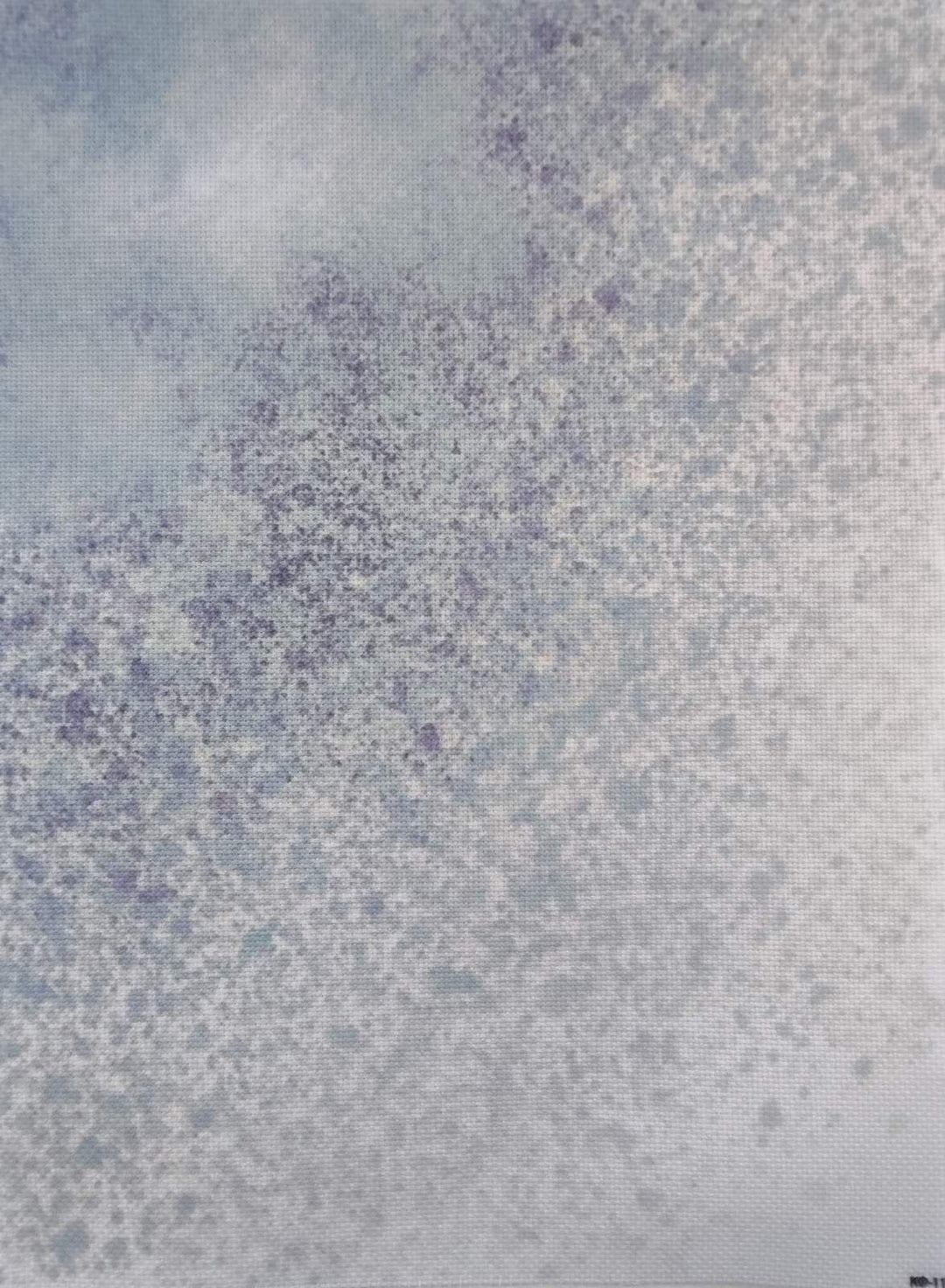 Frozen Mist Designer Printed AIDA Fabric. Canvas for embroidery with an applied background  KF-1190A