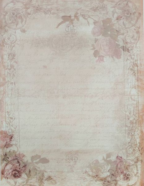 Faded Manuscript Designer Printed AIDA Fabric. Canvas for embroidery with an applied background  KF-1313A