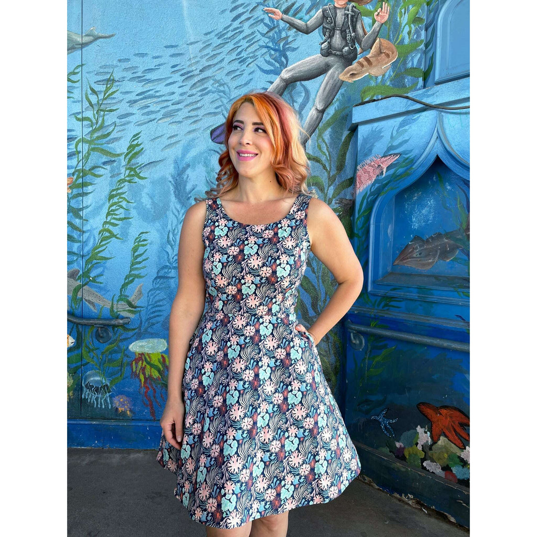 Coral Skater Dress