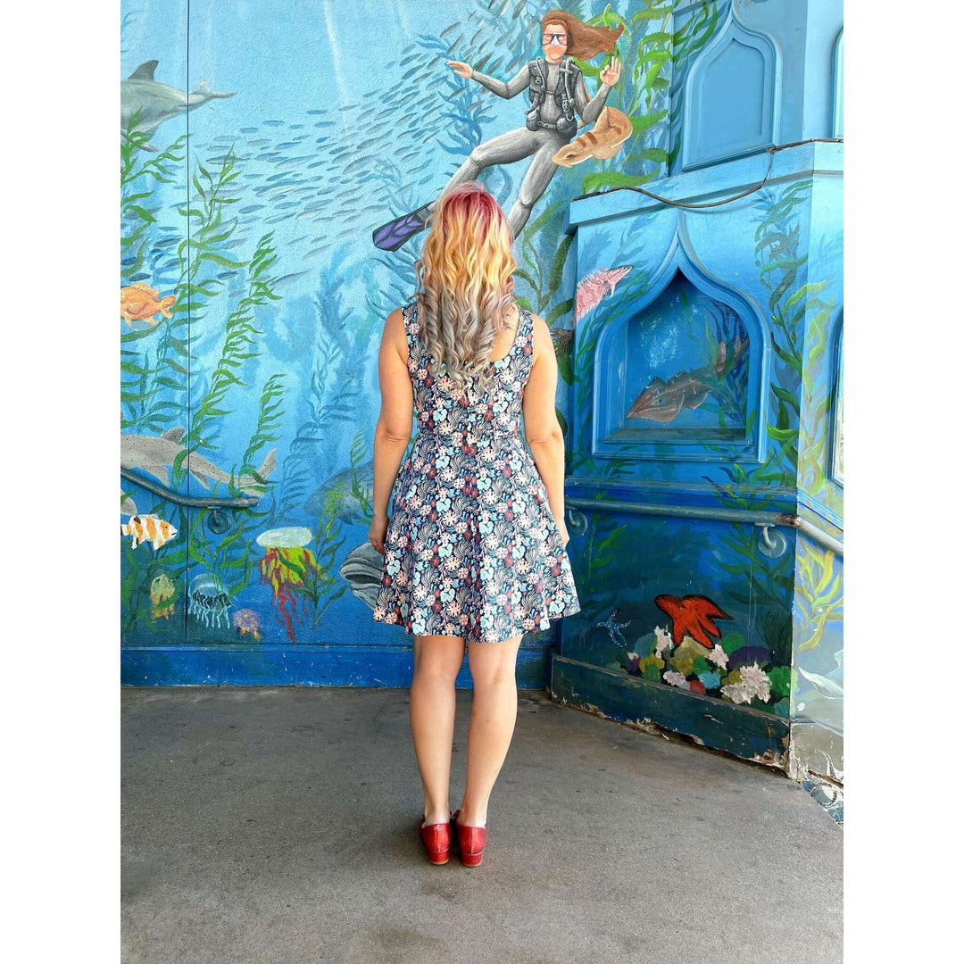 Coral Skater Dress
