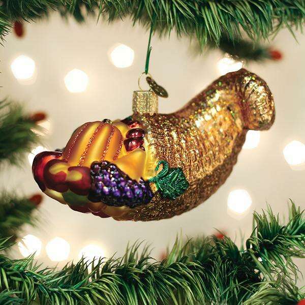 Old World Christmas Cornucopia Blown Glass Ornament