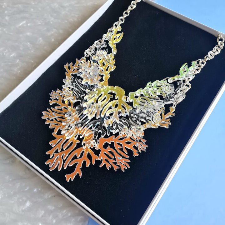 Cosmic Rainbow Seaweed Seagrass Charm Necklace by Cherryloco Jewellery 1