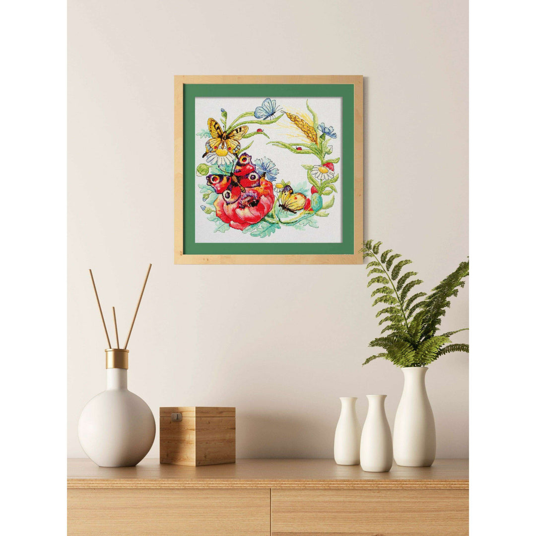 Counted Cross-stitch kit - Summer wreath AH-169