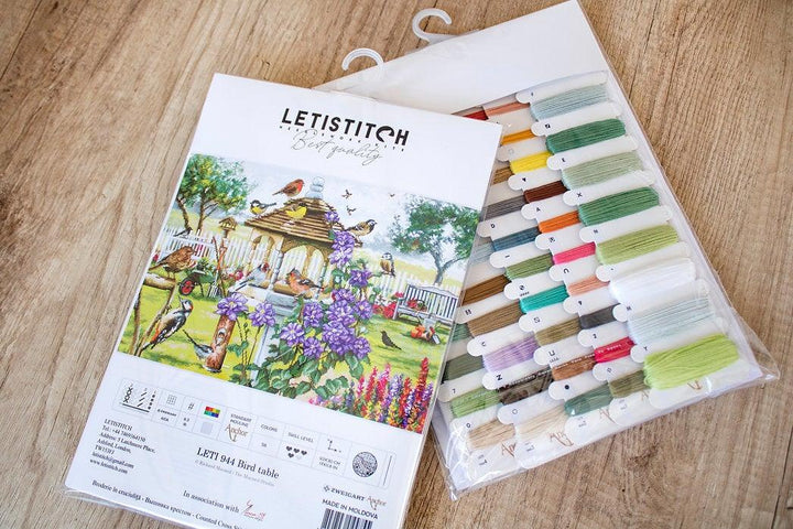 Counted Cross Stitch Kit Bird table  Leti944