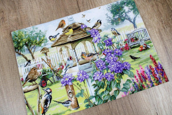 Counted Cross Stitch Kit Bird table  Leti944