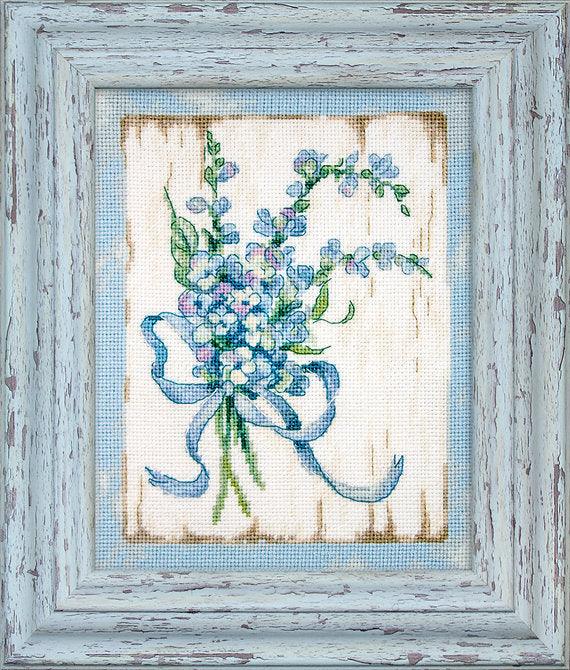 Counted Cross Stitch Kit BLUE I Leti974
