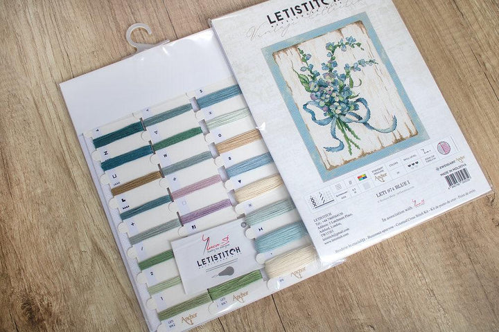 Counted Cross Stitch Kit BLUE I Leti974